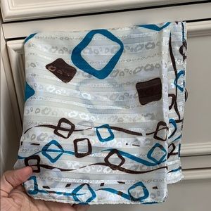 Patterned silk scarf/ hijab/ headwrap/shawl